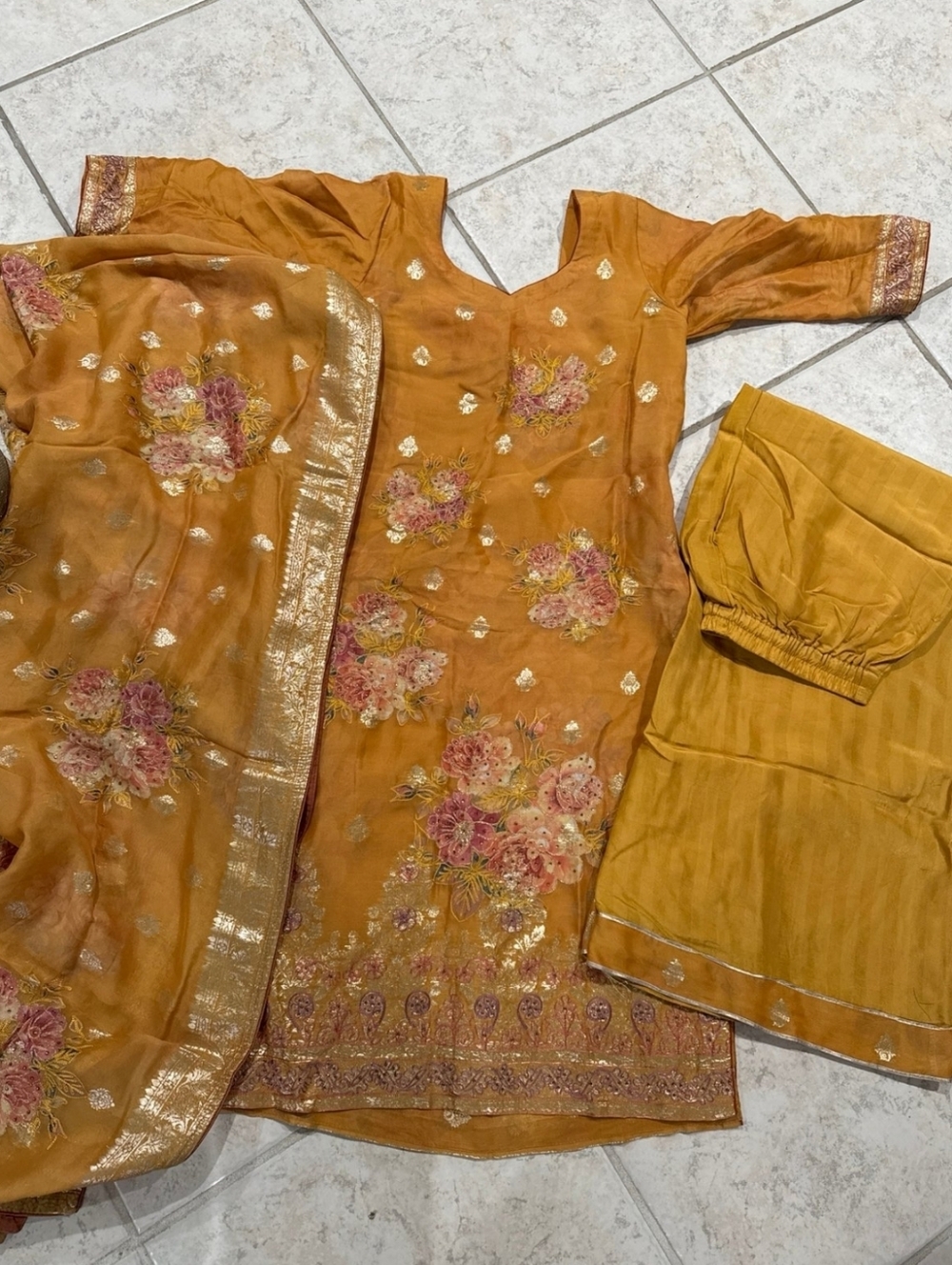 Golden Sun Salwar Kameez Palazzo